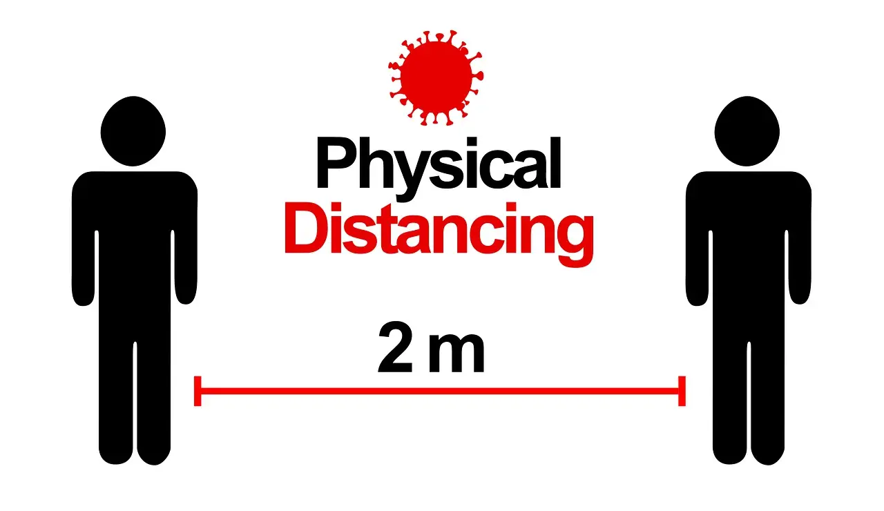 2 people 2m covid physical distancing