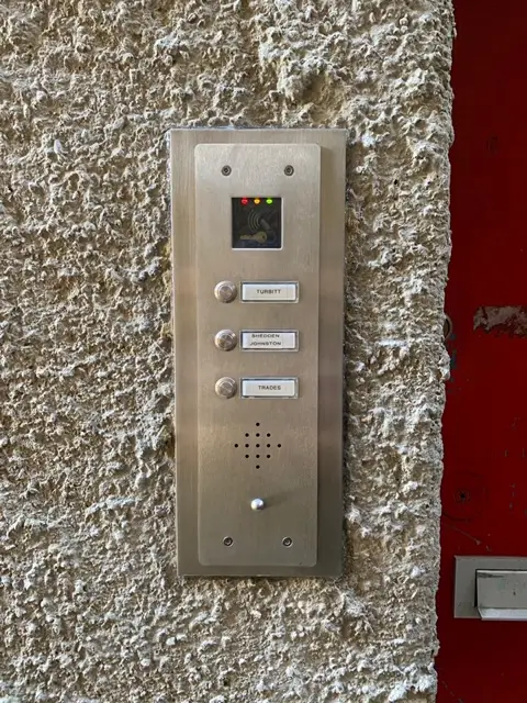 3 buzzer door entry intercom installed by Safe Simple Secure